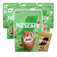 Nescafe Aero Peppermint Mocha instant coffee packaging with a green background