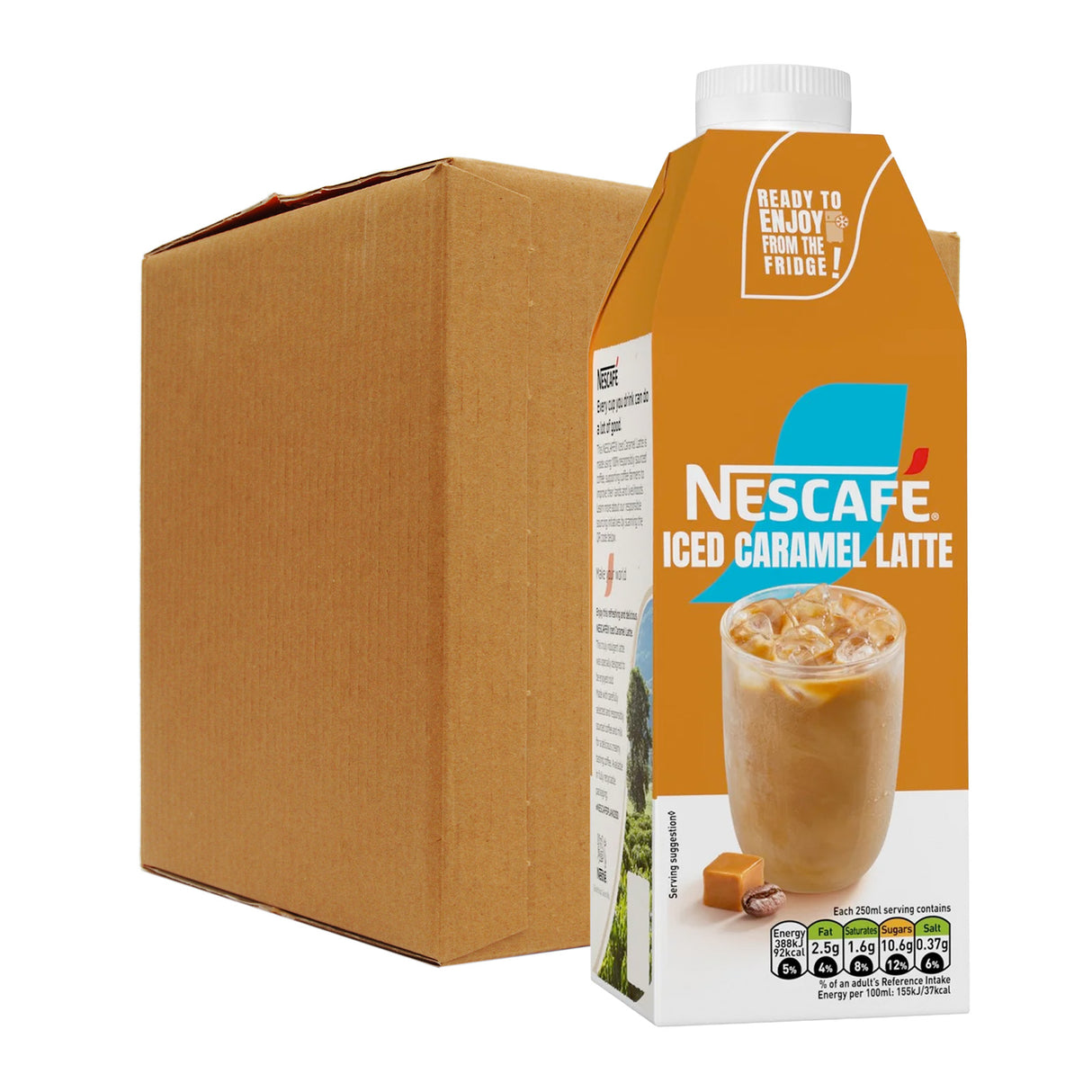 Nescafé Ready to Drink Iced Coffee Caramel Flavour Latte 6x750ml