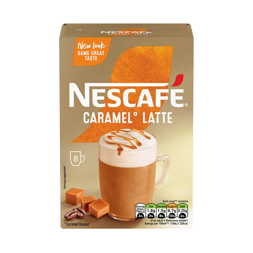 Nescafe Gold Caramel Latte Instant Coffee Sachets 6x8