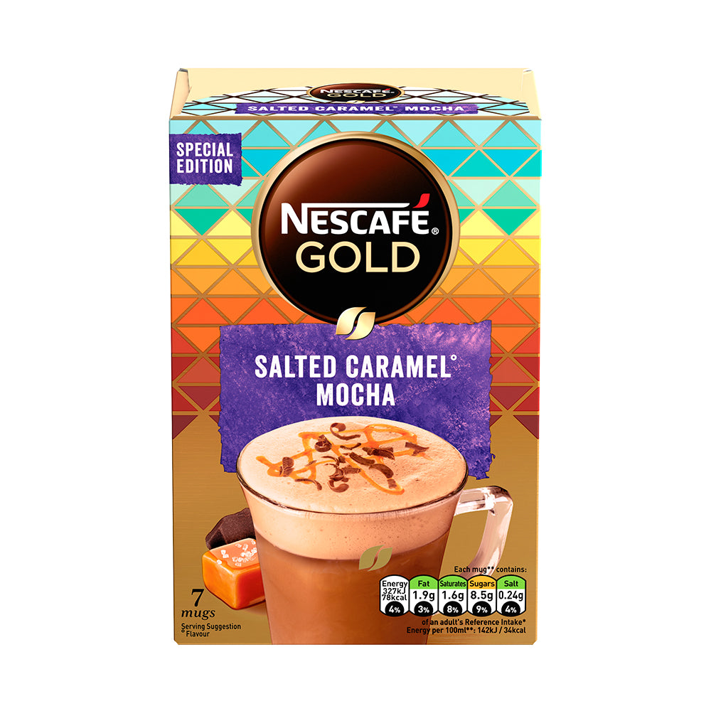 Nescafe Gold Salted Caramel Mocha Instant Coffee Sachets 1 x 7
