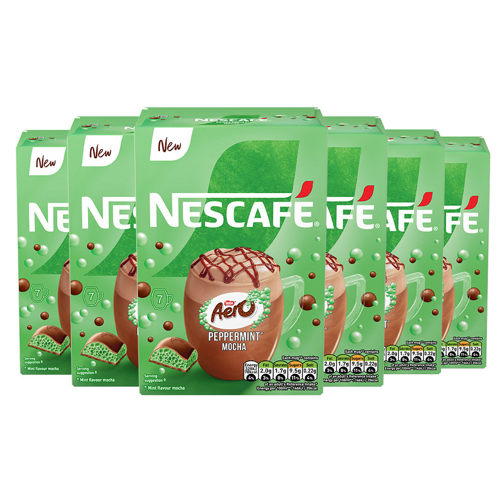 Nescafe Peppermint Aero Mocha Instant Coffee Sachets 6x7