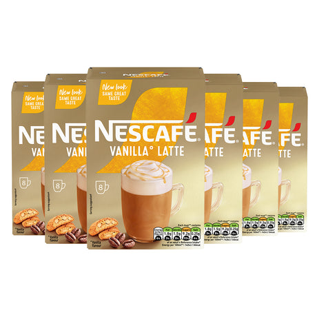 Nescafe Vanilla Latte Instant Coffee Sachets 6x8