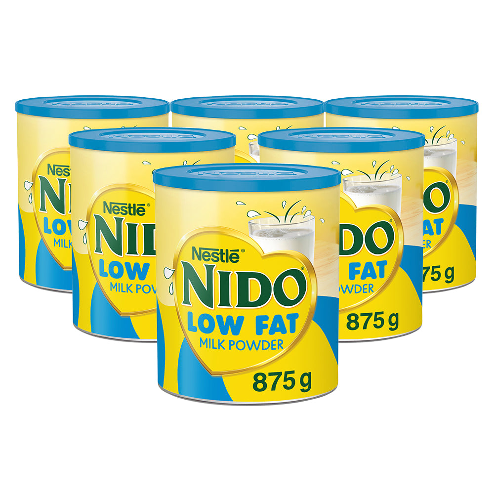 Nestle Nido Low Fat Milk Powder Tins 6x875g