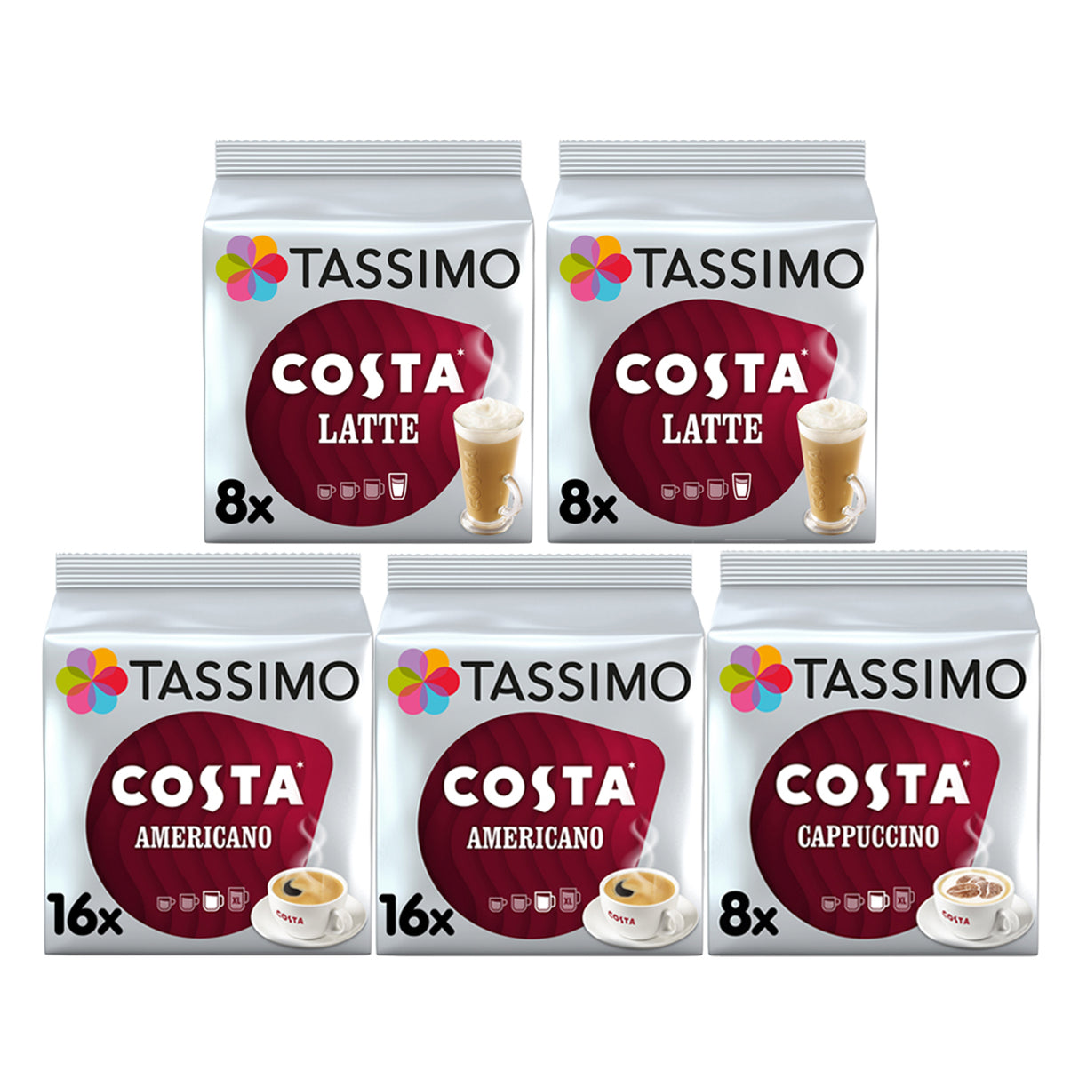 Tassimo Costa Pods Variety Pack 56 Drinks
