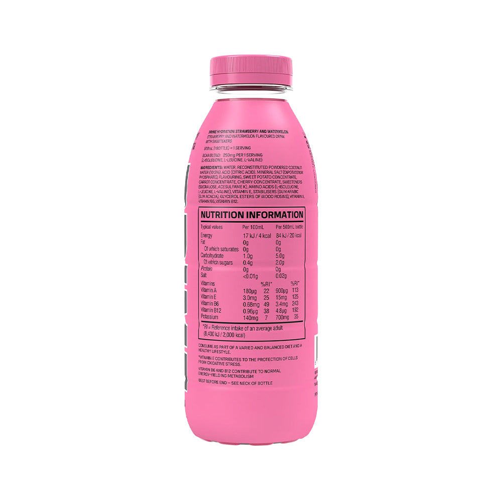 PRIME Hydration Strawberry Watermelon 12 x 500ml Bottles