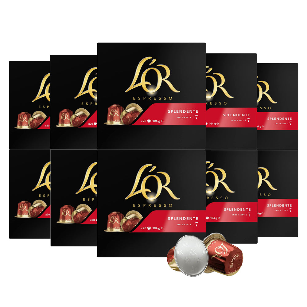 L'OR Espresso Splendente Coffee Capsules 10 x 20 Nespresso Compatible