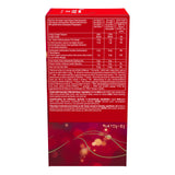 Red box with nutritional information on a white background