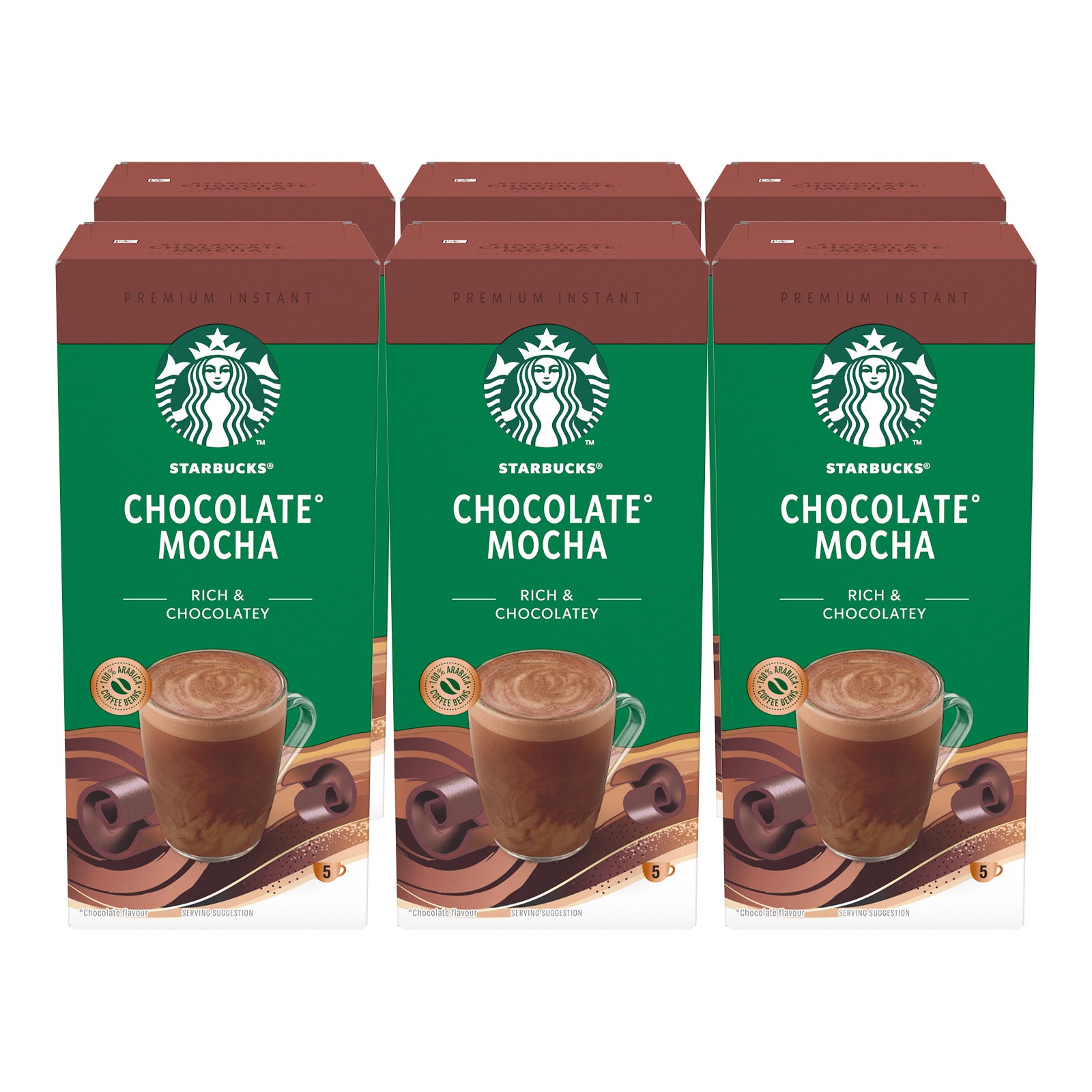 mocha☆ Starbucks Chocolate Mocha Instant Coffee Sachets 6x5 – Coffee