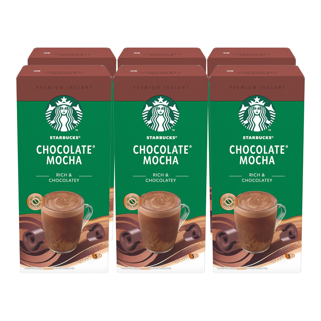 Starbucks Chocolate Mocha Instant Coffee Sachets 6x5