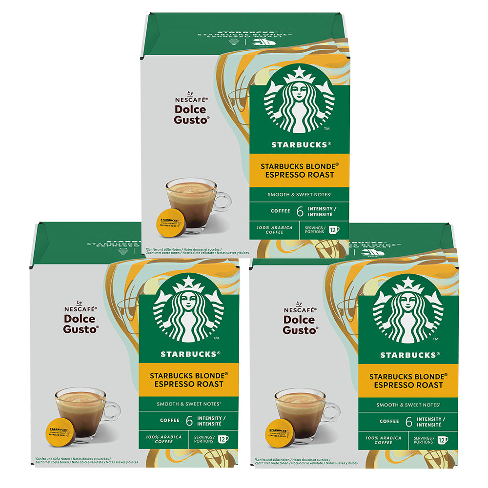 Nescafe Dolce Gusto Starbucks Blonde Espresso Roast Coffee Pods 3x12 Drinks  – Coffee Supplies Direct