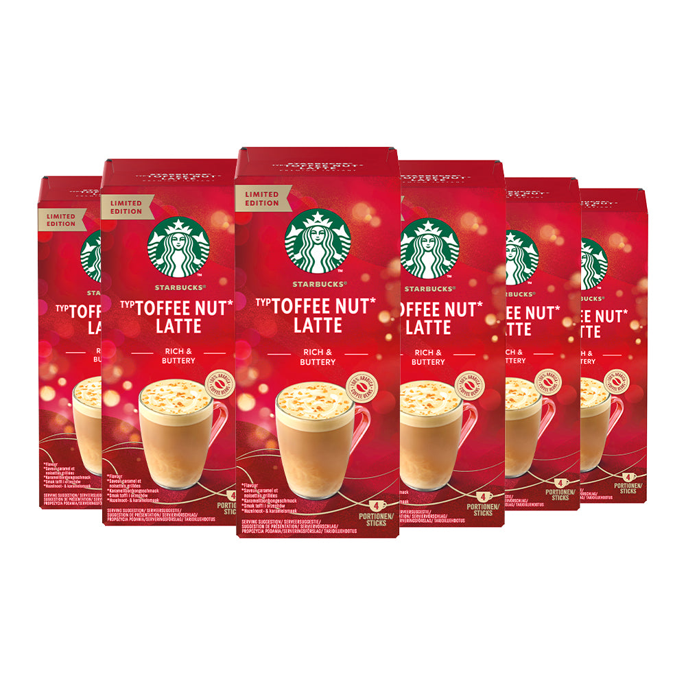 Starbucks Toffee Nut Latte Premium Instant Coffee Sachets 6x4