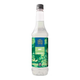 Bottle of Tate & Lyle mint syrup on a white background
