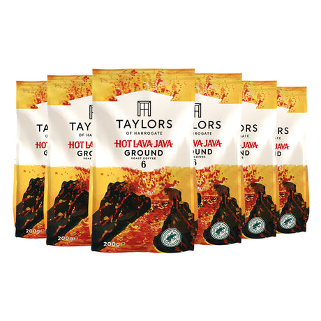 Taylors of Harrogate Hot Lava Java Ground Coffee 6 x 200g