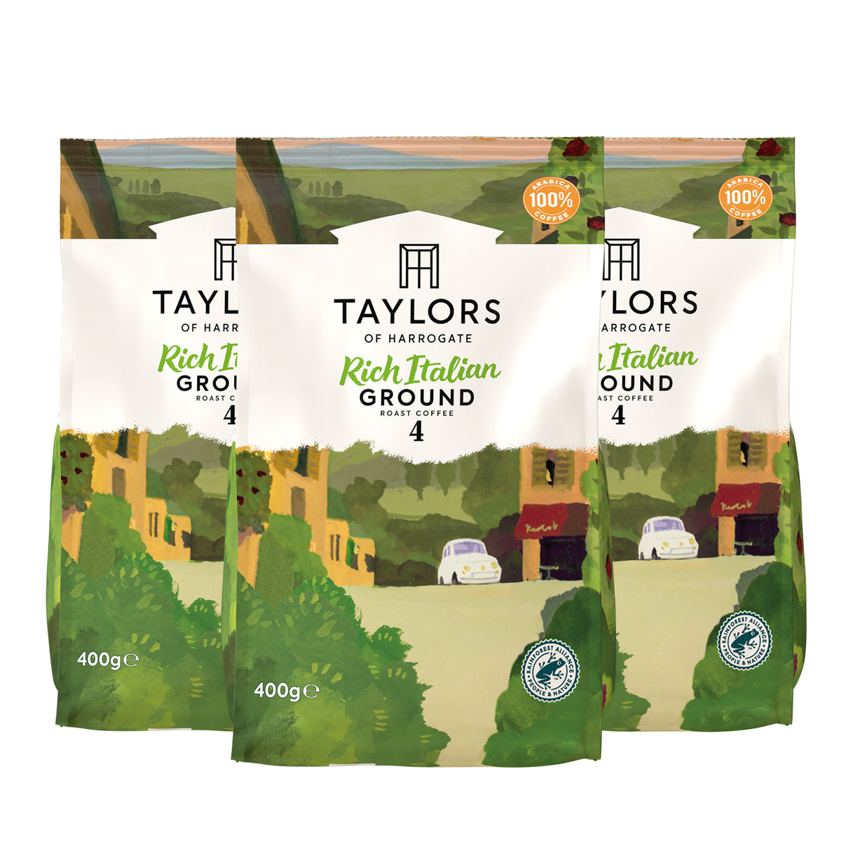 Taylors of Harrogate Rich Italian Ground Coffee Case 3x400g