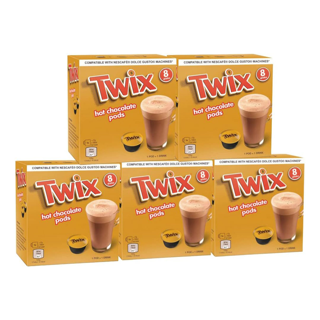 Dolce Gusto Compatible Twix Hot Chocolate Pods - Case