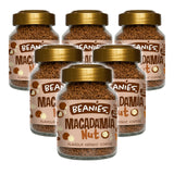 Beanies Macadamia Nut Flavoured Instant Coffee Jars 6x50g