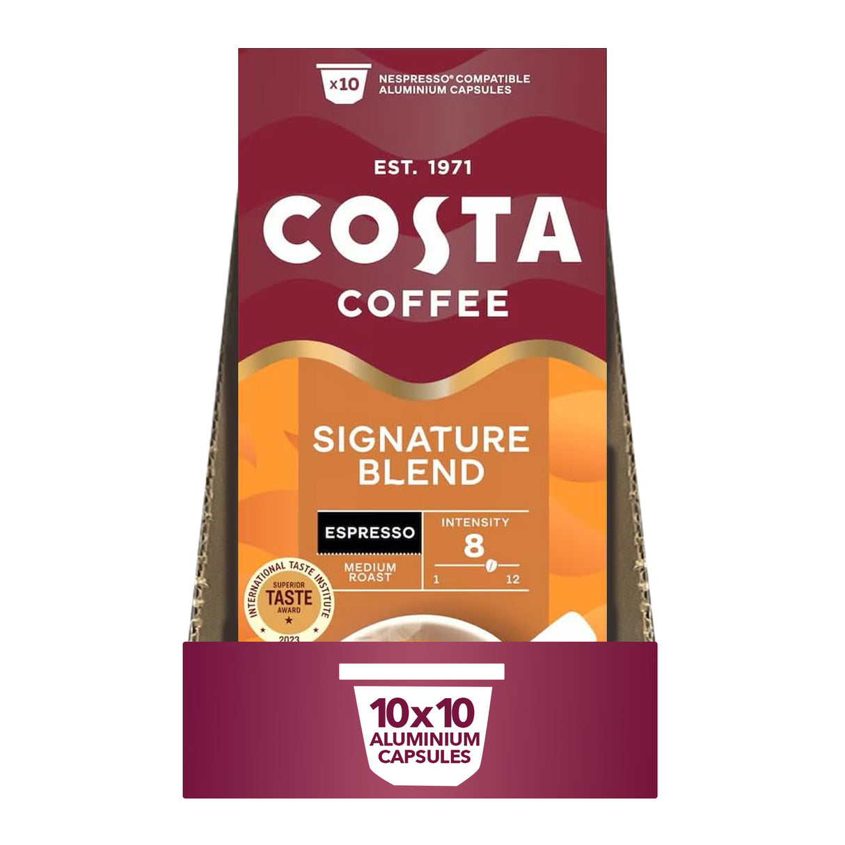 Costa Signature Blend Espresso Coffee Capsules 10x10