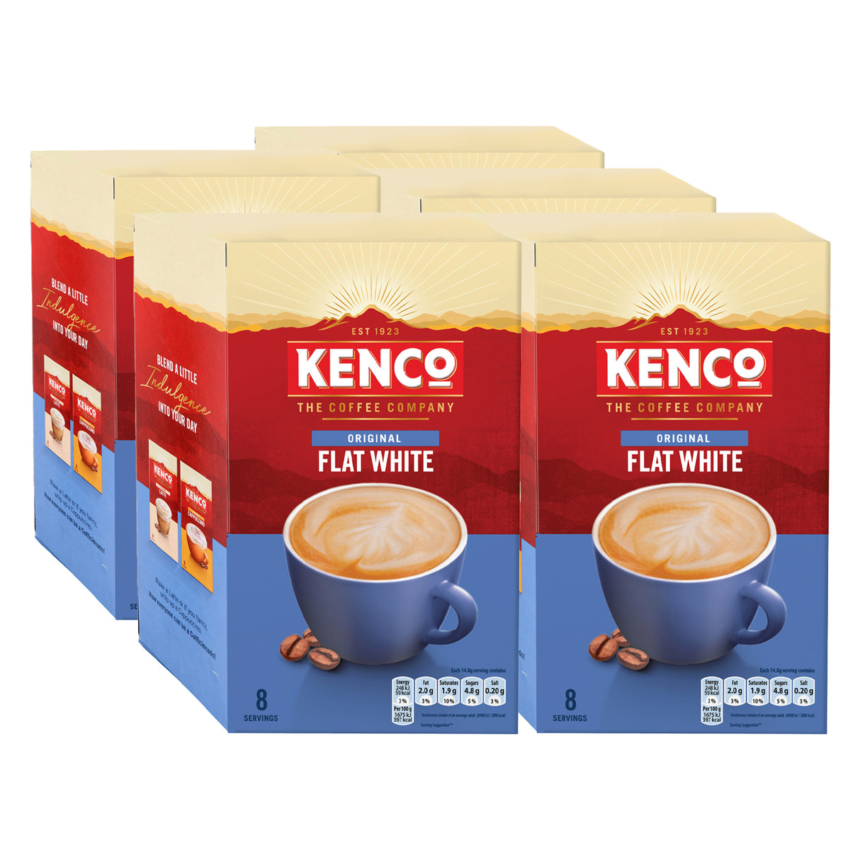 Kenco Flat White Instant Coffee Sachets 5x8
