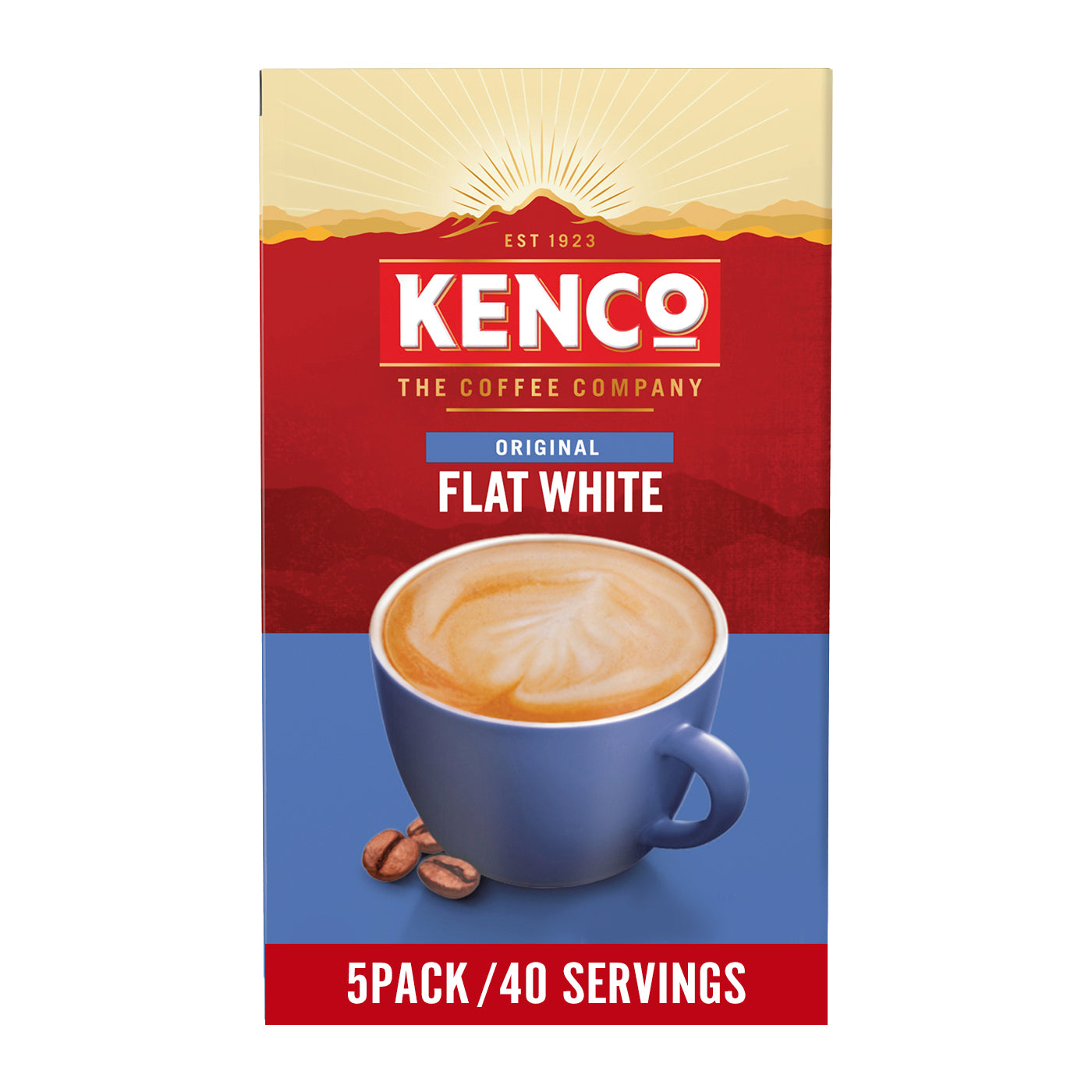 Kenco Flat White Instant Coffee Sachets 5x8 – Coffee Supplies Direct