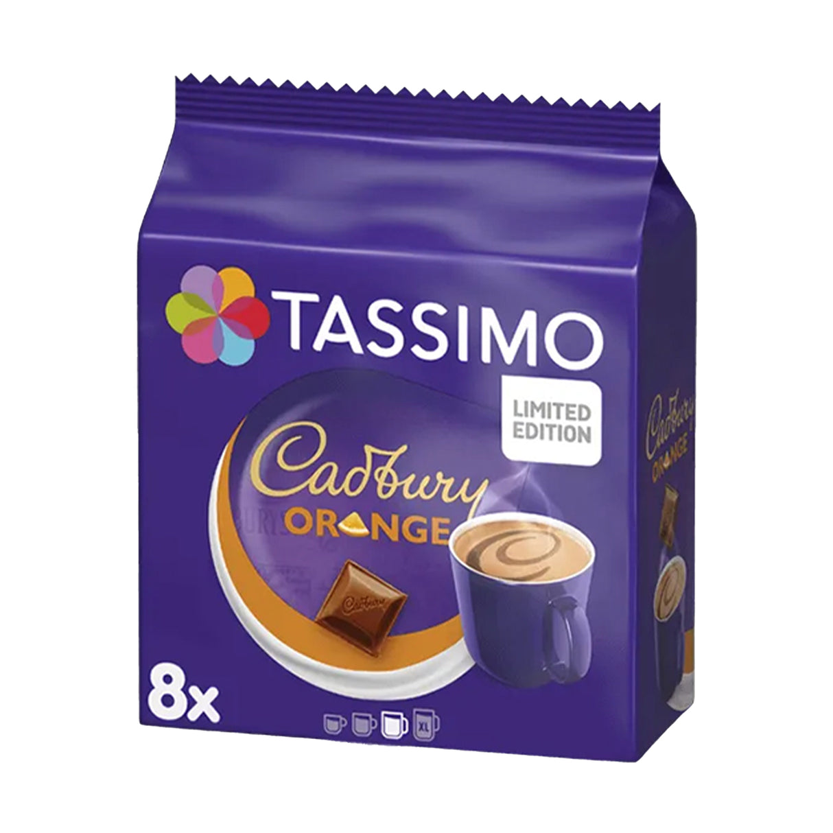 Tassimo Cadbury Orange Hot Chocolate pods packet