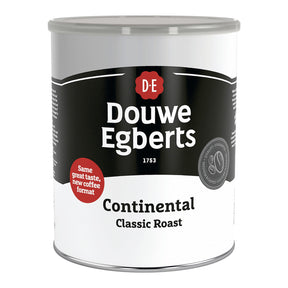 Douwe Egberts Continental Classic Roast coffee tin
