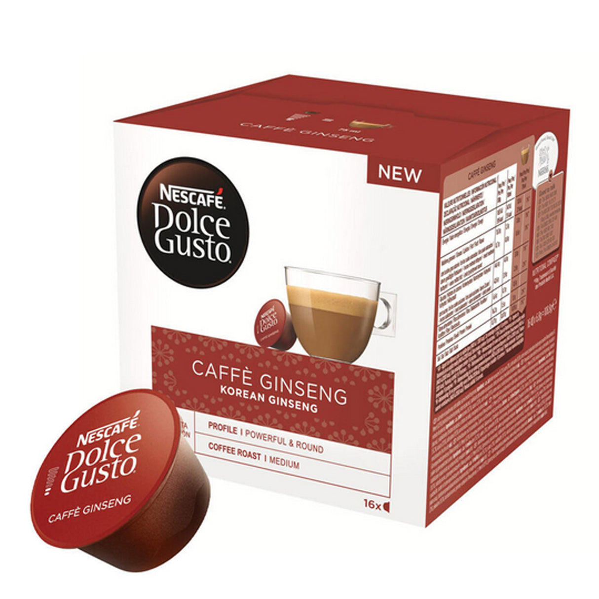 Nescafé Dolce Gusto Caffe Ginseng Coffee Pods - Case