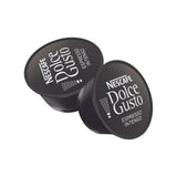 Two Nescafe Dolce Gusto Espresso Intenso coffee capsules on a white background