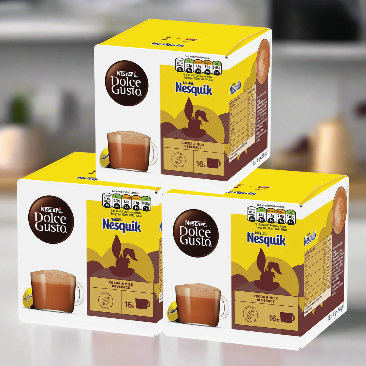 Nescafe Dolce Gusto Nesquik Hot Chocolate Pods cse in kitchen