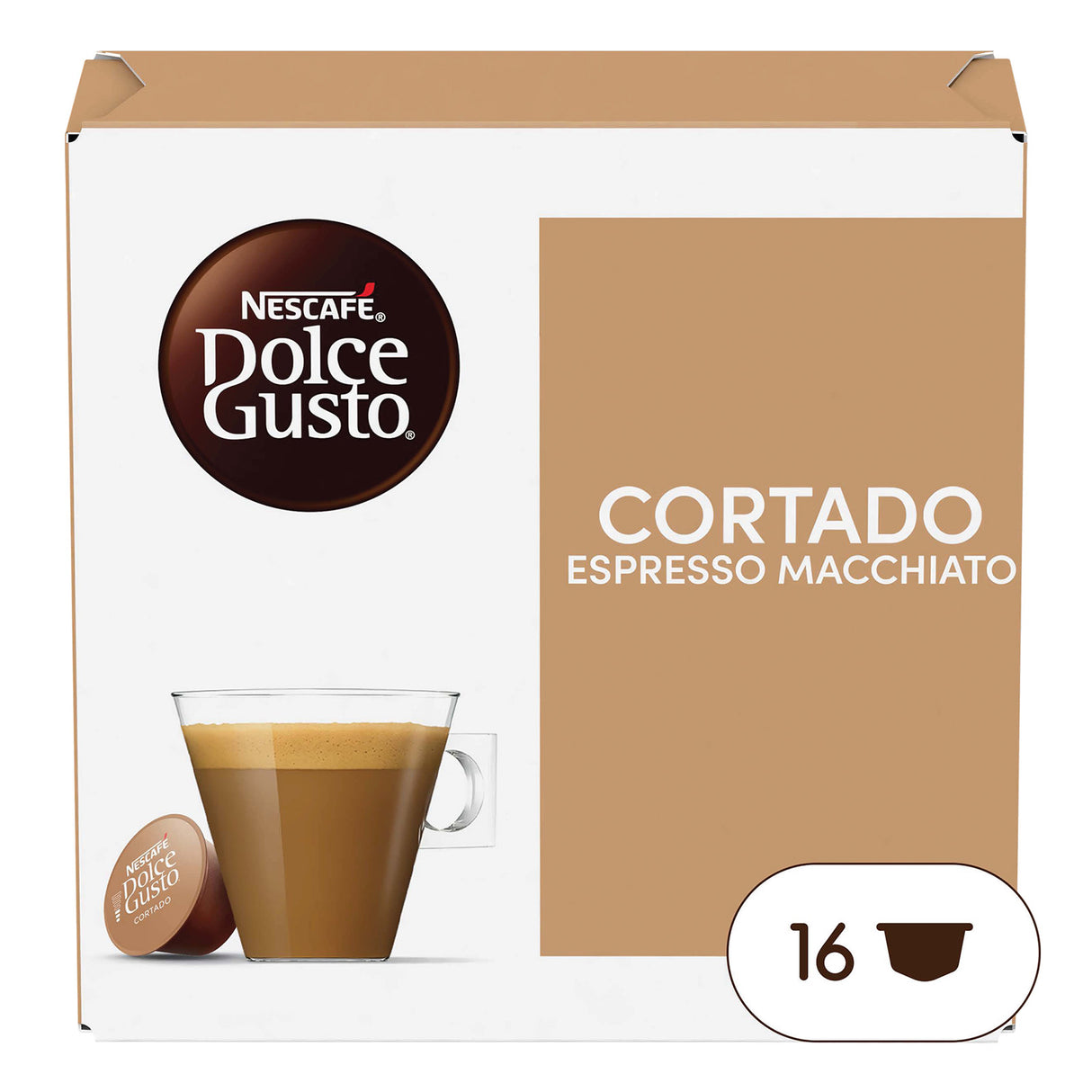 Nescafe Dolce Gusto Espresso Cortado Macchiato Coffee Pods - Case