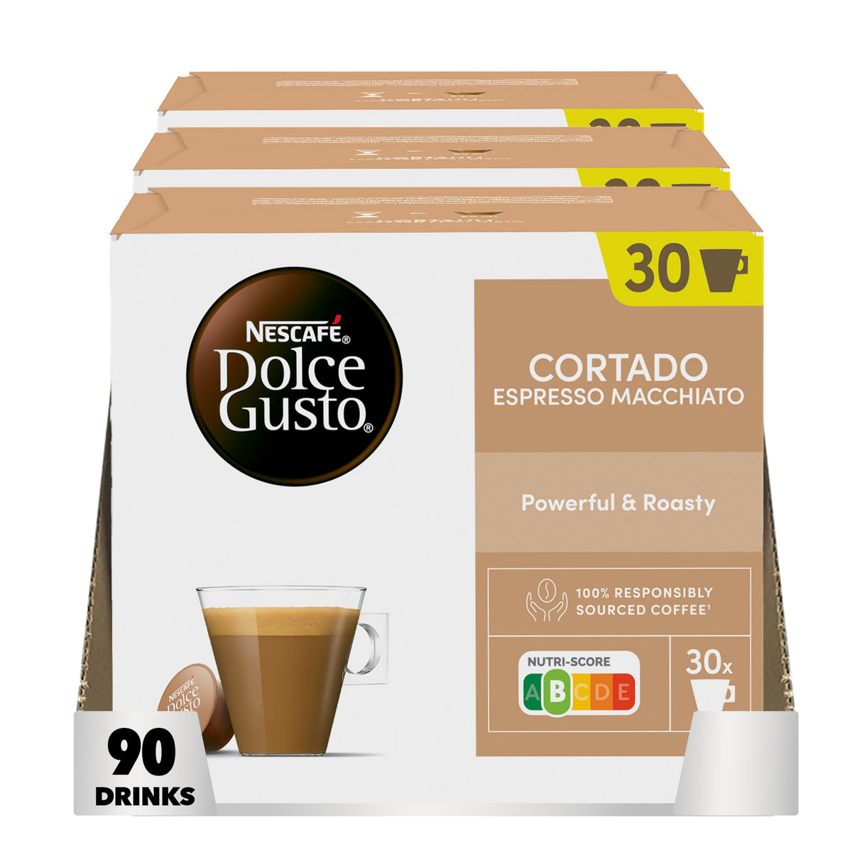 Dolce Gusto Espresso Cortado Macchiato 3x30 Magnum Pack Case