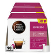 Nescafe Dolce Gusto Espresso coffee capsule packaging with 30 capsules.