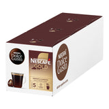 Box of Nescafe Dolce Gusto Gold Blend coffee capsules on a white background