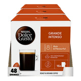 Nescafe Dolce Gusto Grande Intenso coffee capsule packaging on a white background