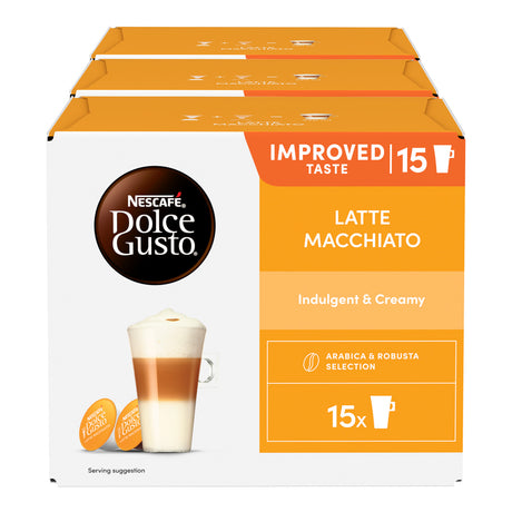 Nescafe Dolce Gusto Latte Macchiato coffee capsule packaging