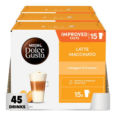 Nescafe Dolce Gusto Latte Macchiato coffee capsule packaging