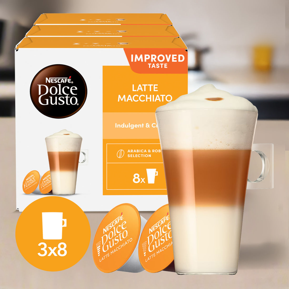 Nescafé Dolce Gusto Latte Macchiato Coffee Pods - Case