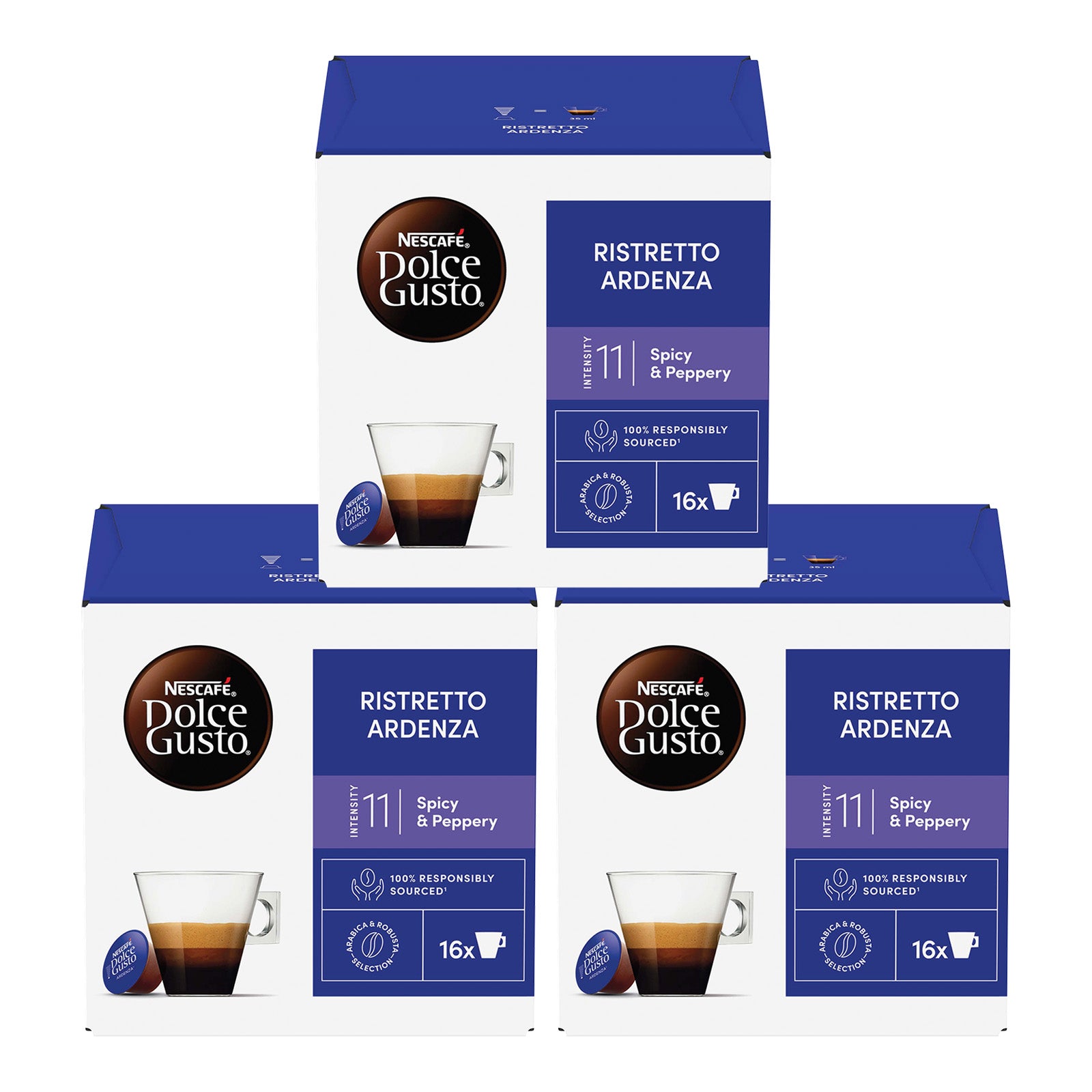 gateau35tea Nescafe Dolce Gusto Ristretto Ardenza Fiery Coffee Pods Case of 3