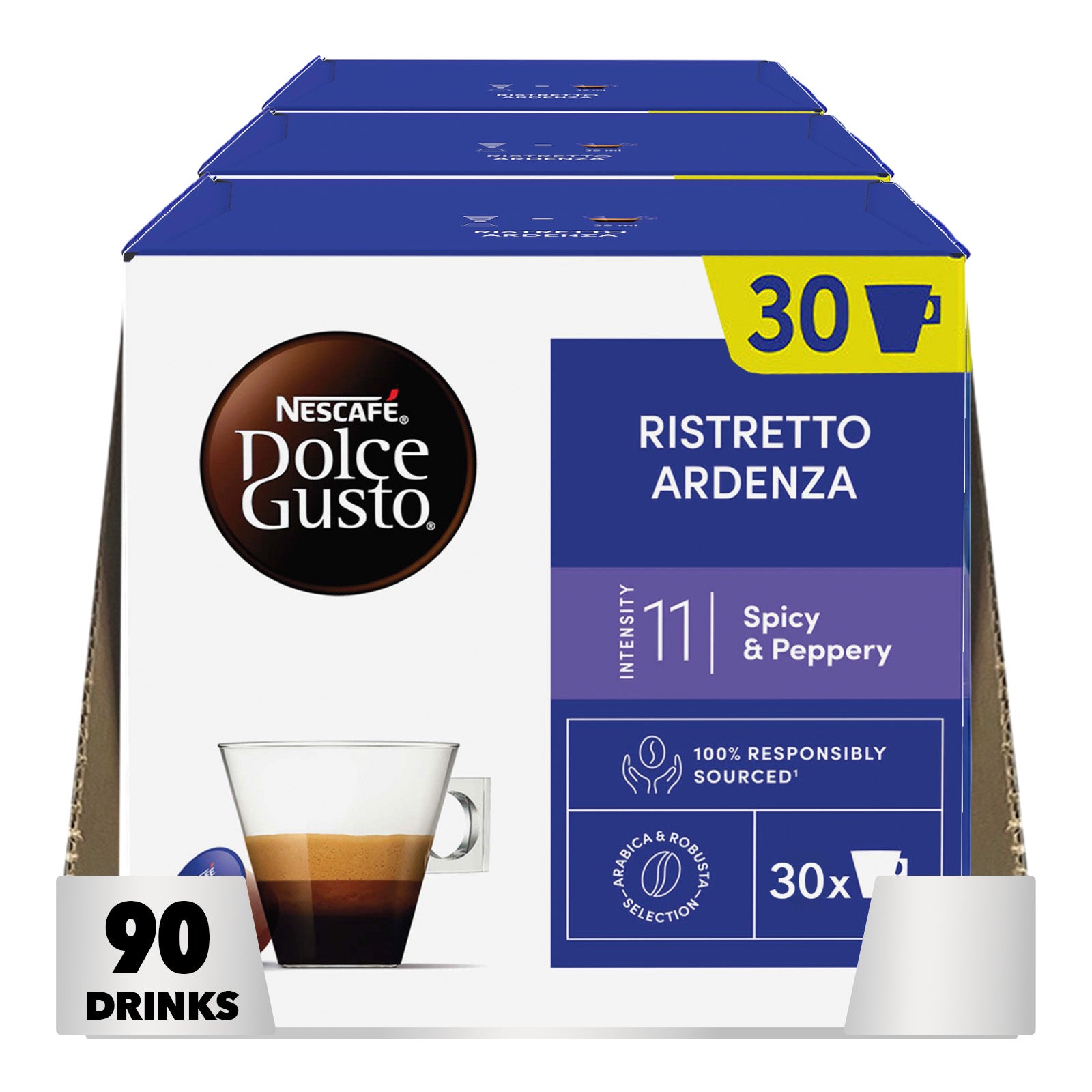 Nescafe Dolce Gusto Ristretto Ardenza Fiery Coffee Pods Case of 3