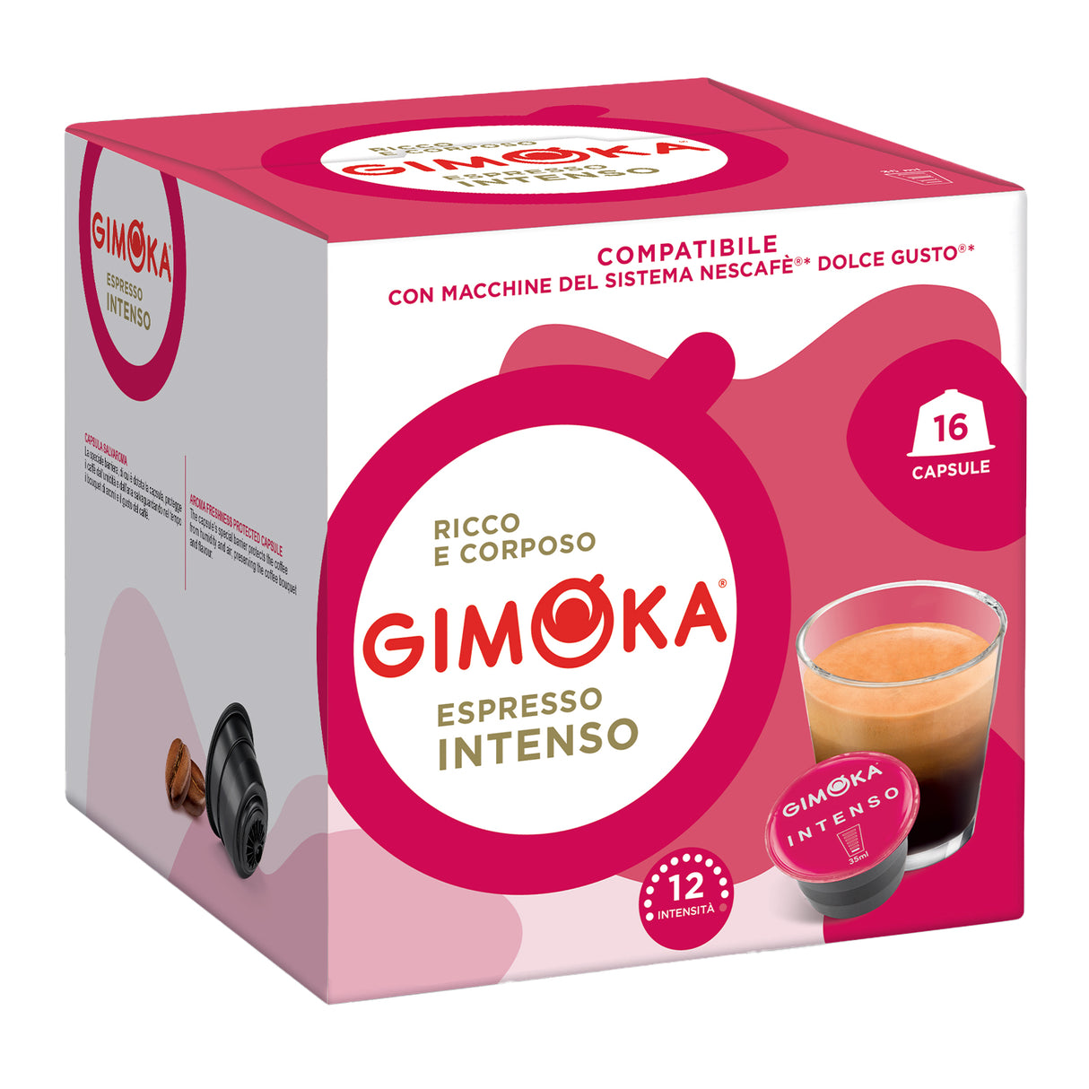 Gimoka Dolce Gusto Compatible 1 x 16 Espresso Intenso Coffee Pods