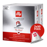 Illy Espresso Classico Coffee Capsules 2x50 Nespresso Compatible