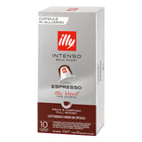 Box of Illy Intenso Espresso capsules on a white background
