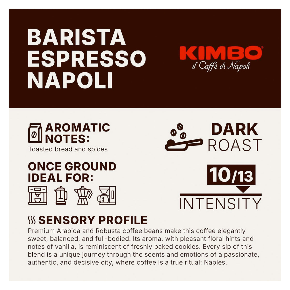 Kimbo Espresso Barista Napoli Coffee Beans 1kg