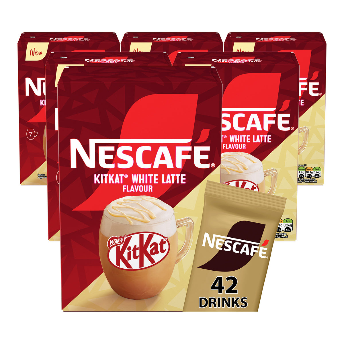 Nescafe White KitKat Latte Coffee 6x7 Sachets