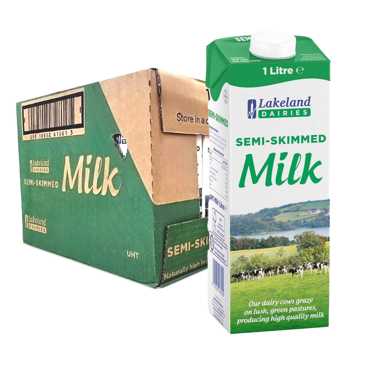 Lakeland Semi Skimmed Milk 12x1L Case