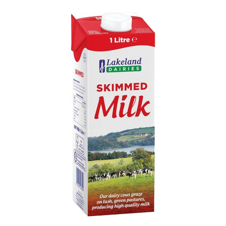 Carton of Lakeland Dairies skimmed milk