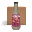 A bottle of LaSavista La Cherry Flavoured Sauce in the foreground, with its brown cardboard box behind it on a white background.