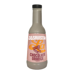 A bottle of La Savista Chocolate Orange syrup