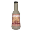 A bottle of LaSavista Milk Chocolate Flavoured Sauce on a plain white background. The bottle has a dusty pink label with gold and white lettering, and a black cap.