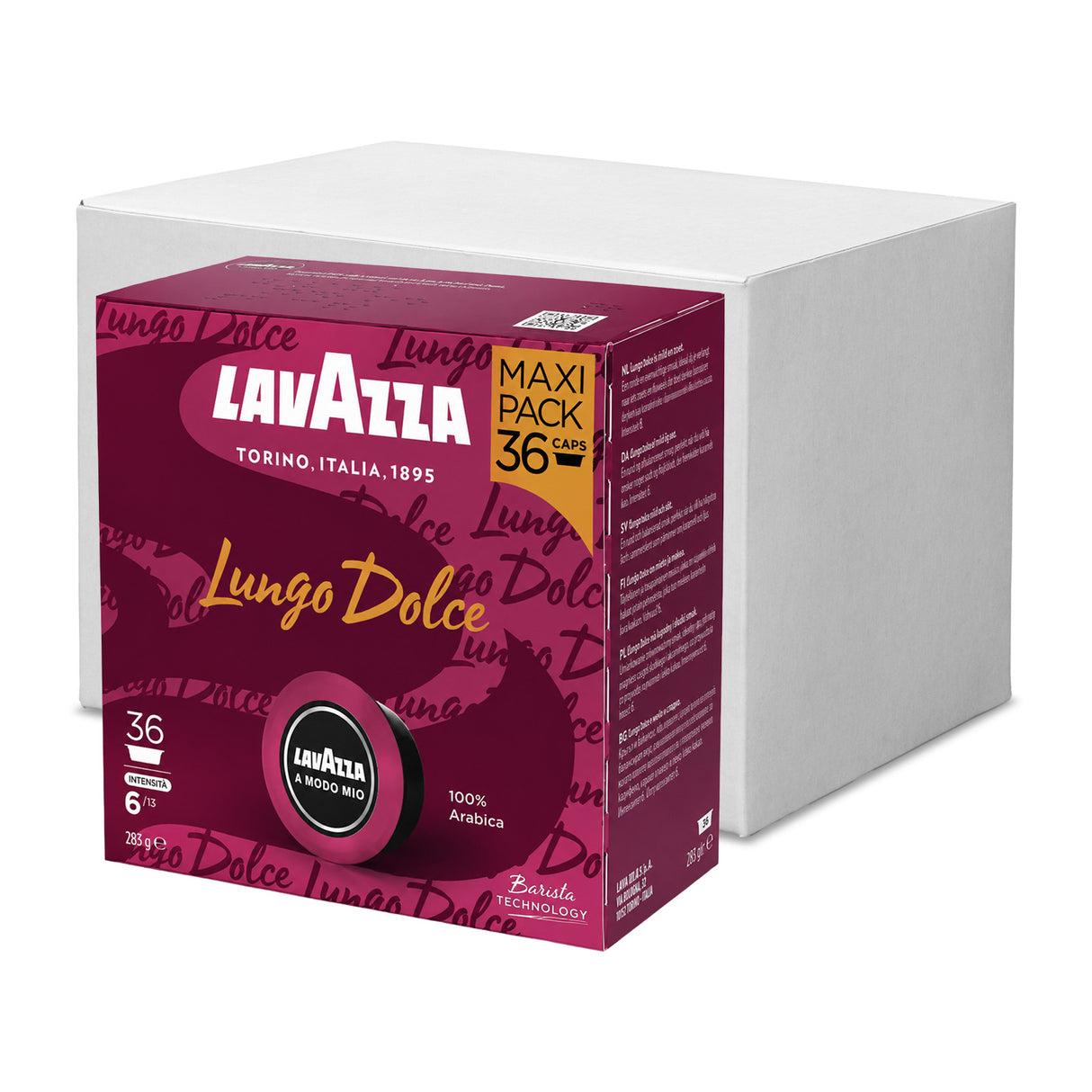 Lavazza A Modo Mio Lungo Dolce Maxi Pack Coffee Pods 10x36