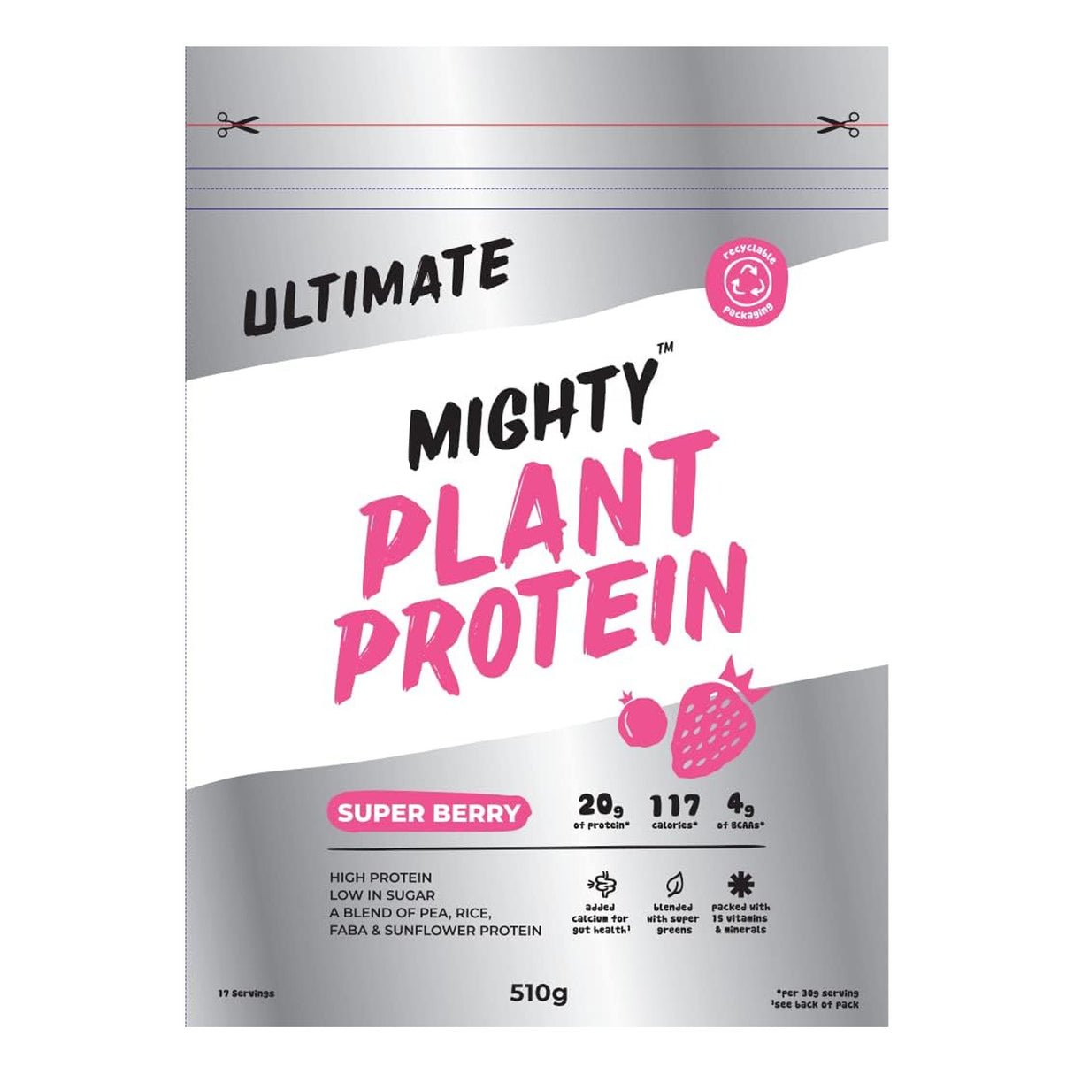 Mighty Plant Protein Powder Superberry 1x510g